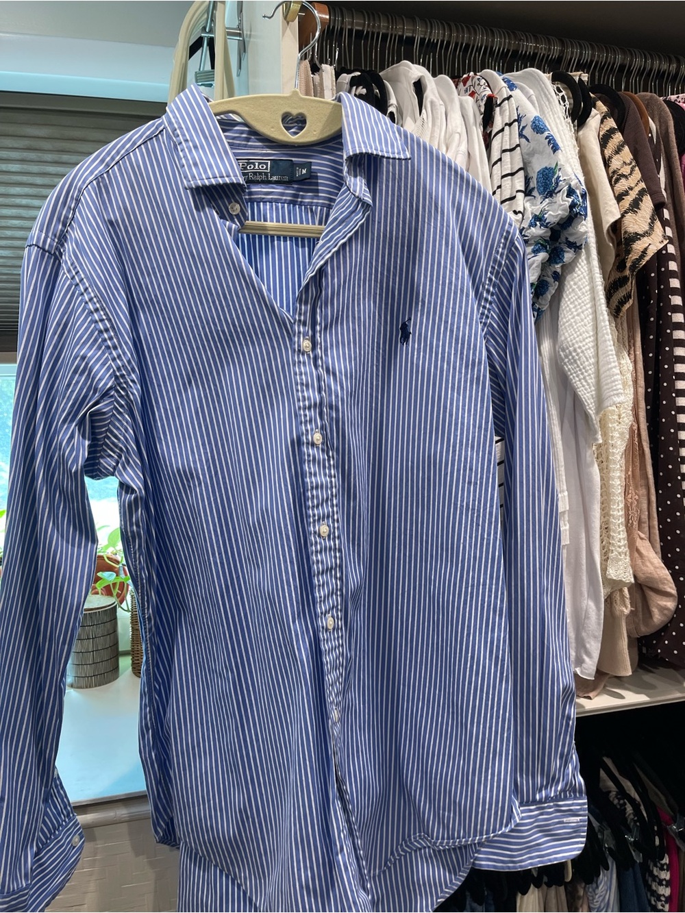 Polo by Ralph Lauren Blue & White Striped Dress Shirt